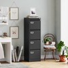Mlezan Drawer File Cabinet: Metal, Lockable, Narrow Design for Under-Desk Storage. Fits A4/F4/Letter/Legal Files, BLack Finish, Assembly Required. - 2 of 4