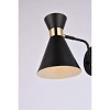 Elegant Lighting Halycon 6 inch black wall sconce - 4 of 4