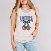 Simply Sage Market America Flag Cherries Coquette Garment Dyed Tank - 2 of 4