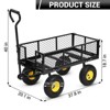 Garden Wagon Carts On Wheels, 550 Lbs Capacity Heavy Duty Steel Utility Wagons Yard Carts with All Terrain Tires & Removable Sides for Lawn Garden - 2 of 4