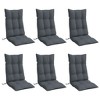 vidaXL Highback Chair Cushions 6 pcs Anthracite Oxford Fabric - 3 of 4