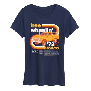Women's - Ford - 1978  Bronco Free Wheelin Short Sleeve Graphic T-Shirt - 1 of 4
