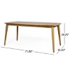 NicBex Outdoor Dining Table Side Tables, Acacia Wood Portable Patio End Table Outdoor&Indoor for Garden Balcony Yard Pool - 4 of 4