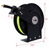 Retractable Air Hose Reel With 3/8" Inch x 50' Feet,Heavy Duty Steel Hose Reel Auto Rewind Pneumatic,Industrial Grade Rubber Hose,300 PSI - image 3 of 3