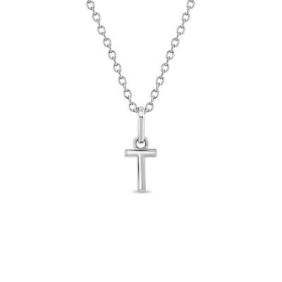 Girls' Tiny Initial Letter Sterling Silver Necklace - In Season Jewelry