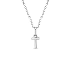Girls' Tiny Initial Letter Sterling Silver Necklace - In Season Jewelry - 1 of 3