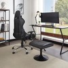 VECELO Foot Rest Under Desk Ottoman, PU Height Adjustable Footrest with Comfort Padding, Black - 4 of 4