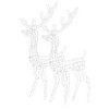 vidaXL Acrylic Reindeer Christmas Decorations 2 pcs 47.2 in. Cold White - 4 of 4