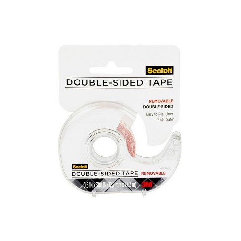 Scotch 136 Double-Sided, Permanent Office Tape, 250 in L, 1/2 in W