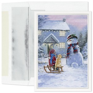 Masterpiece Studios Holiday Collection Classic Cards 16 Cards/Envelopes, Winter Friends, 5.6" x 7.8" - 1 of 1