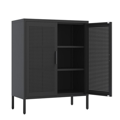 Modern Sideboard Buffet Cabinet, Metal Garage Cabinet With Adjustable Shelf, Accent Storage Cabinet,File Cabinet for Home Office