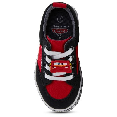 Disney Boys Toddler Cars Low Top Sneaker - Lightning McQueen Shoes - Lightning McQueen, Mater, Doc Hudson, and Sally Lace Up Low Top Sneaker (Black Red, 5) — фото 3