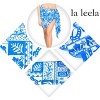 LA LEELA Women's Summer Bikini Wraps Beach Wrap Sarong Cover up Skirt Swimsuit Swimwear Bathing Suit Cover Ups for Womens One Size Short Blue - 2 of 4