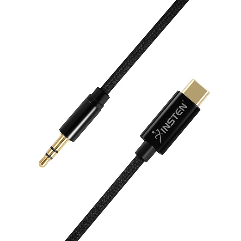 INSTEN USB C to 3.5mm Audio Aux Jack Cable, Only Compatible with iPad Pro, Galaxy S20 Note 10, Google Pixel 2/3/4 XL, OnePlus 6T 7 Pro, 3.3ft, Black, 4 of 10