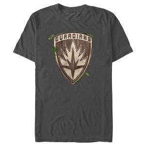 Men's Marvel: I am Groot Guardians of the Galaxy Wood Moss Logo T-Shirt - 1 of 4