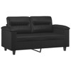 vidaXL 2-Seater Sofa Black 47.2 in. Faux Leather - 2 of 4