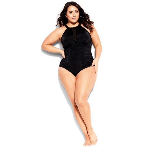 Women s Plus Size Azores 1 Piece Black City Chic Target