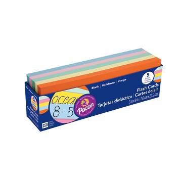 PAC101169, Pacon® 101169 Array Card Stock, 65 lb Cover Weight, 8.5 x 11,  Assorted Bright Colors, 100/Pack