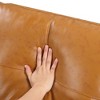 ChicFurnit Sectional Sofas Faux Leather with Ottoman L Shaped Design Storage Cushions and Cupholders for Living Room, Ginger, 71"*98"*33" - 3 of 4