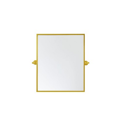 Elegant Lighting Rectangle Pivot Mirror 24x20 inch in Gold