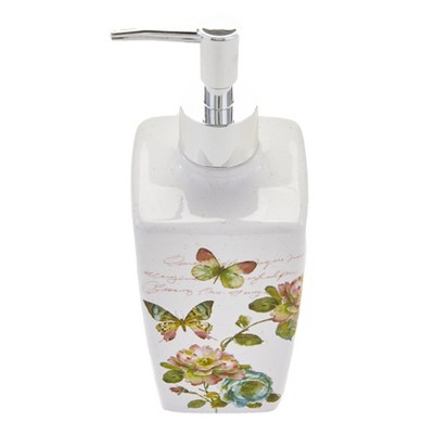 Lakeside Rose Garden Bathroom Soap and Lotion Hand Pump - Farmhouse Room Accent