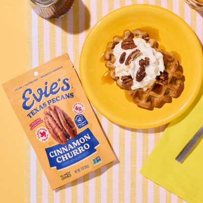 Evie's Snacks Roasted Texas Pecans Cinnamon Churro Nuts - 3oz