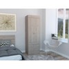 NicBex 70.40"H Armoire Wardrobe Closet Storage Cabinet with 2 Doors & Shelves & 2 Drawer for Bedroom - 2 of 4