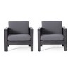 Coolbibila-Patio Chair Set Of 2, Outdoor Wood Club Chairs With Cushions, Patio Furniture Chairs With Ottomans, Accent Chair With Arm And Back - 3 of 4