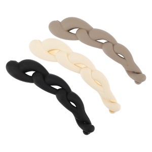 Unique Bargains Women's Elegant Twisted Hairpin 4.21"x1.06"x0.83" 3 Pcs - 1 of 3