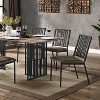 Simple Relax Set of 2 Synthetic Leather and Metal Side Chairs in Black - 2 of 4