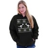 Ugly Christmas T-Rex Dinosaur Party Hoodie Sweatshirt Women Men Brisco Brands - 4 of 4