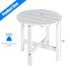 Tangkula 18’’ Outdoor Round Side Table Wooden Coffee Table Suitable for Garden Patio Balcony White/Gray/Black - 3 of 4