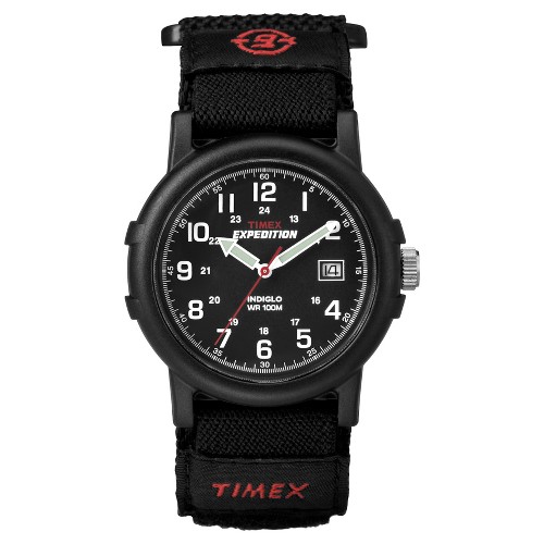Men's Timex Expedition Camper Watch with Fast Wrap Nylon Strap - Black T40011JT, Size: Small