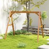Real Relax Wooden A-Frame Porch Swing Stand with Extra Bottom Connection Board,660 Lbs Weight Capacity for Outdoor,Patio,Garden,Backyard - 2 of 4