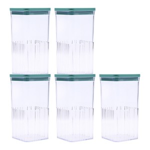 REGALWOVEN Leakproof Plastic Dry Food Container 5 Pcs - 1 of 4