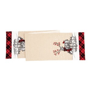C&F Home Deer Embroidered and Printed Table Runner - 1 of 4