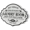Cheung's Dafina Enamel Style Finished Laundry Sign White - 2 of 4