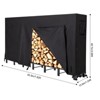 Karl Home | Black Iron Firewood Rack with Weather-Resistant Cover - 2 of 3