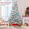 Whisen 4FT Flocked Christmas Tree with Pine Cones. 366 Branch Tips, 21 Natural Pinecones, Sturdy Metal Stand - 3 of 4