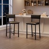 Garvee Bar Stools Set of 2, Counter Stools with Back and Thickened Metal Legs, Upholstered PU Leather Counter Height Barstools for Kitchen - 4 of 4