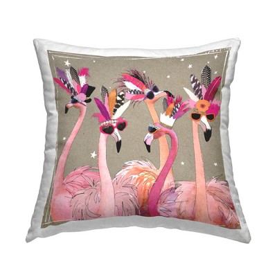 Stupell Industries Fancy Feathers Pink Flamingos Trendy Accessories