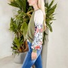 Anna-Kaci Women's Ribbed Knit Top with Balloon Sleeves and Lace Shoulder Details - 2 of 4