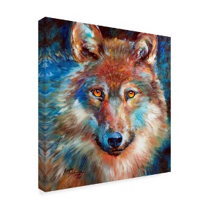 Trademark Fine Art -Marcia Baldwin 'Timber Wolf Abstract' Canvas Art - 1 of 3