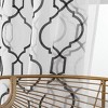 Kate Aurora Transcendence 1 Piece Grommet Top Embroidered Sheer Trellis Clover Window Curtain Panel - 4 of 4