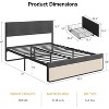 Bed Frame with 2 Storage Drawers, Upholstered Platform Bed Frame with Headboard, Mattress Foundation with Steel Slats Support, No Box Spring Needed - 2 of 4