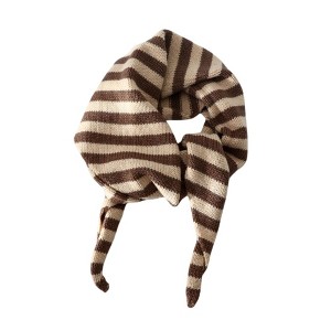 Anna-Kaci Striped Knit Scarf Lightweight Soft Stretch Fabric for Easy Styling 43.5×15 Inches - 1 of 3
