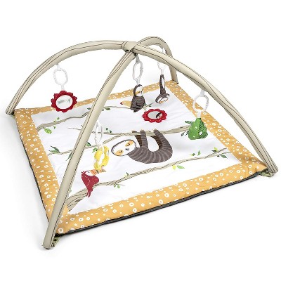 JumpOff Jo - Infant Activity Gym and Baby Play Mat - Ages 0-18 mo. - Tropical Jungle Sloth