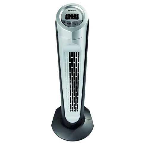 32 Oscillating Tower Fan Black Silver Holmes