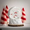 8.5"H Sullivans Christmas Candy Stripe Bottlebrush Trees Set of 3  Red-White - 3 of 4