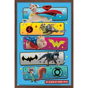 Trends International DC Comics Movie DC League of Super-Pets - The Pets Framed Wall Poster Prints - 1 of 4